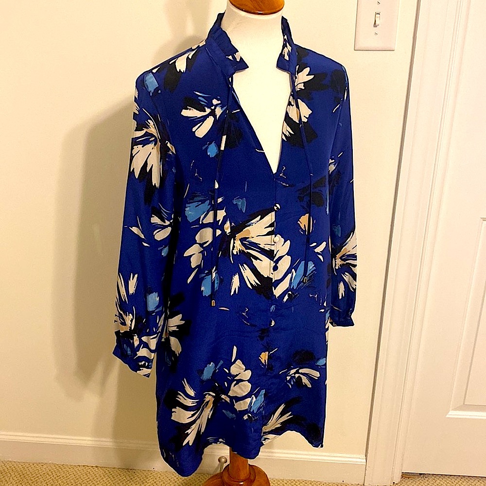Yumi Kim Da Vinci Tunic Dress in Sienna Fiesta Navy Print - Picture 2 of 10